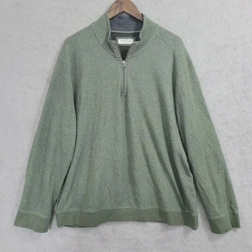 English‎ Laundry Men's Green Half Zip Pullover Sweatshirt XXL 26CT